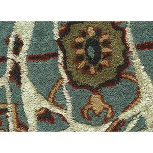 Alfombra Hecha a Mano de Lana y Viscosa Mythos Blue, Diseño Clásico de Medallón Rectangular de 4m para Sala de Estar, Grosor de 10mm -Taq-634 - Product Image 3