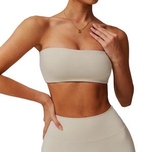 Soutien-gorge sans bretelles sans couture de qualité supérieure pour femmes, vente en gros personnalisée, sans rembourrage, antidérapant, en soie glacée, sans trace, soutien-gorge une pièce - Product Image 1