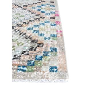 พรมขนสัตว์สีเบจและสีน้ำตาลลายเรขาคณิต ขนาด 9x12 ฟุต รุ่น Pae-2123 ทอมือ เหมาะสำหรับตกแต่งบ้าน ห้องนั่งเล่น หรือทางเดิน - Product Image 4