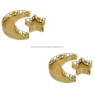 Decoración islámica artesanías de metal Luna estrella bandeja Ramadán regalo accesorios productos Ramadán bandeja Ramadán decoraciones - Product Image 6