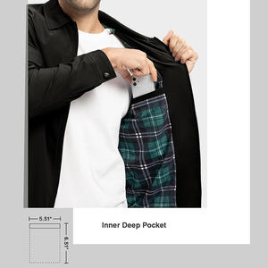 Chaqueta cortavientos Softshell para hombre con logotipo personalizado, cortavientos, transpirable, diseño reflectante, OEM/ODM disponible - Product Image 4