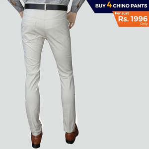 Paquete de 4 pantalones chinos de algodón para hombre - Product Image 2
