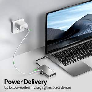 Hub USB-C 10 en 1 con Puerto de Pantalla 4K y Alimentación, Hub Tipo C 6 en 1 de Aluminio para Carga PD e Interfaz SD - Product Image 4