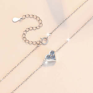 Bezel <b>Set</b> Heart Shape 0.75 CT Brilliant Cut Moissanite VVS D Color 925 Sterling <b>Silver</b> Pendant Necklace Women's Trendy <b>Jewellery</b> - Product Image 4