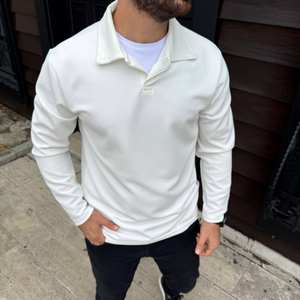 <b>Men</b> <b>Long</b> <b>Sleeve</b> Quarter-zip <b>Shirt</b> Blank Canvas Solid Color Slim Fit Casual Streetwear Autumn Spring Trendy 100% Cotton Clothing - Product Image 4
