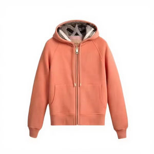 เสื้อกันหนาวมีฮู้ดแบบรูดซิปโลโก้ออกแบบได้ตามต้องการเสื้อสวมหัวแบบหนาพิมพ์ลายพัฟเปล่าแขนหนาหนาทรงบ็อกซี่แร็กซี่มีซิป - Product Image 1