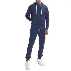 Conjunto Deportivo de Entrenamiento Unisex, Ajustado, con Cremallera Completa, de Invierno, Ecológico, de Poliéster/Algodón, al por Mayor, Personalizado, OEM - Product Image 1
