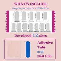 HYC-YY-649 Faux Ongles à Presser Halloween Crâne Sanglant Gothique Réutilisables Couverture Complète Design Horreur 24 Pièces