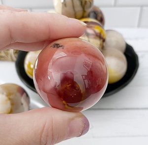 Meilleure qualité cristal naturel en vrac Quartz vente en gros sphère guérison pierre précieuse pierre polie Mookaite jaspe boule - Product Image 5