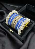 Nouvelle collection de bijoux élégants pour femmes, bracelets de mariage avec pendentifs Jhumka, bracelet en métal, bracelets pour femmes, ensembles Kada Kungan