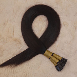 ผมเคราตินดิบเกรด20แบบบราซิลเลียนผมต่อแบบใช้20A เส้นเดียวปลายแบนมีพันธะต่อผมไม่ผ่านกระบวนการ - Product Image 1
