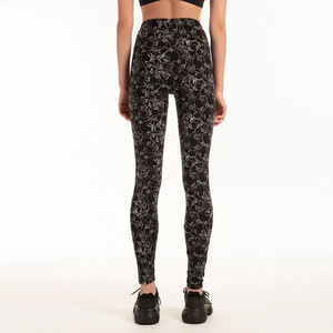 Leggings de Compresión de Cintura Alta para Mujer OEM, Logotipo Personalizado, Cintura Elástica, Pantalones de Yoga, Ejercicio, Fitness, Diseño Sólido, Spandex/Nailon - Product Image 3