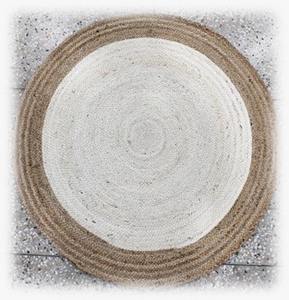 Sets de table ronds en jute et teinture, design moderne, écologiques, motif floral tressé pour la maison - Product Image 3