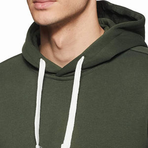 Excellent Quality Men's Pullover Hoodies Cotton Fleece Drawstring Hoodie Breathable Warm Pocket Plain Hoodies - Product Image 5