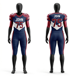 Premium Women American Football Uniform <b>Maroon</b> White Compression Stretch Jersey GSM Athletic Panel Design Custom Logo Heat Press - Product Image 4