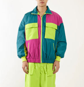 Veste de course imperméable avec logo personnalisé pour homme, légère, noire, en nylon froissé, coupe-vent, fermeture éclair, avec tissu personnalisé, meilleure veste - Product Image 1