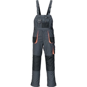 TERRATREND Men's Size 48 Dark Grey/<b>Black</b>/Orange Bib Overalls Stylish <b>Aprons</b> - Product Image 1
