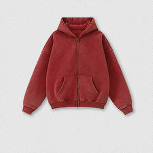 Sweat-shirt d'hiver zippé pour homme, sweat-shirt à capuche en coton polaire avec fermeture éclair pour hommes - Product Image 2