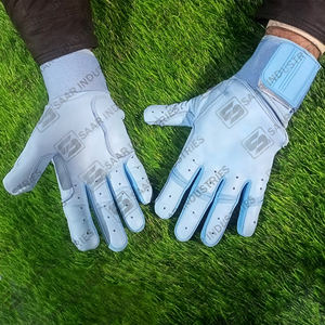 Gants d'entraînement de baseball en cuir de vachette 100% véritable conception de manchette longue taille adulte gants de frappeur taux d'usine - Product Image 6