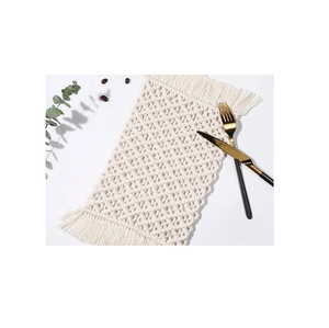 Manteles individuales de macramé de alta calidad, diseño elegante, acabado Natural de primera clase, Color atractivo, uso doméstico, decoración de mesa de Hotel, decoración única - Product Image 2