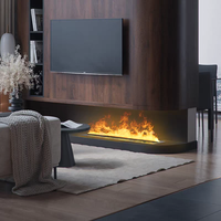 Humidificateur à flamme avec atomisation 3D intégrée, simulation de cheminée électronique, décoration de flamme pour la maison, salon, TV