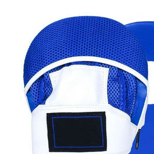 Azul-Blanco-Color 2026 Manoplas de perforación hechas a medida Kickboxing Almohadillas de Boxeo Tailandés Entrenamiento Focus Punch Mitts - Product Image 3