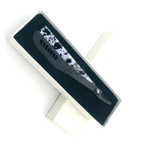 Manual Cut Throat Razor <b>Kit</b> Plastic Handle Stainless Steel Barber Shaving Razor Single Edge Moustache Beard Shaper Pouch - Product Image 5