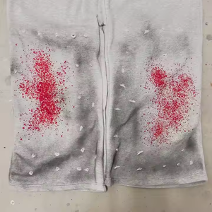 กางเกงวอร์มขาบานสำหรับผู้ชายกางเกงวอร์มผ้าคอตตอนแนวสตรีทฮิปฮอปลำลองผ้าคอตตอนทรงหลวมโอเวอร์ไซส์ออกแบบได้ตามต้องการ - Product Image 5