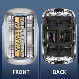 Cabezal de Repuesto de Doble Cuchilla para Afeitadora Eléctrica Compatible con la Afeitadora Mti Grooming, Plateado, para Uso Facial y Corporal, Lavable - Product Image 6