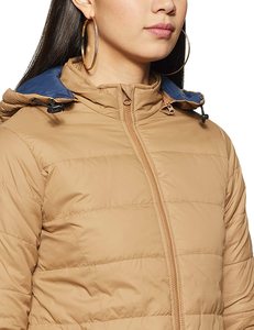 Veste longue matelassée d'hiver pour femmes de grande taille Veste matelassée à la mode légère et coupe-vent surdimensionnée Veste longue matelassée pour femmes avec capuche - Product Image 3