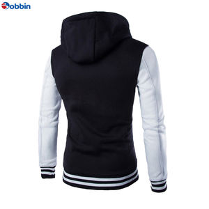 เสื้อแจ็คเก็ตเบสบอลแบบมีฮู้ดสำหรับผู้ชาย คุณภาพสูง ดีไซน์ใหม่ ผ้าแคนวาส ไซส์ใหญ่พิเศษ เหมาะสำหรับฤดูหนาว - Product Image 2