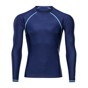 Custom Logo Solid Long Sleeve <b>Compression</b> Top – Quick Dry Spandex Gym Fitness Rashguard Workout <b>Shirt</b> - Product Image 4