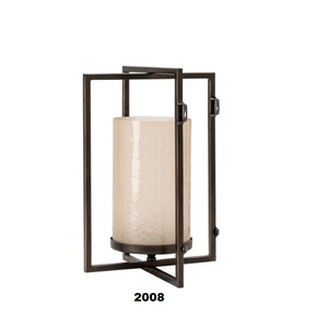 เชิงเทียนสำหรับแขวนทำจากโลหะสำริดและแก้วสำหรับใช้ตกแต่งบ้าน - Product Image 1