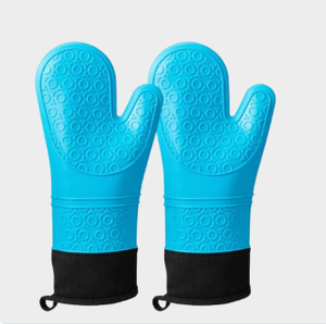 Gants de four en silicone durables et résistants à la chaleur, imprimés, pour la cuisson à la maison, la grillade et les tâches ménagères en cuisine - Product Image 1