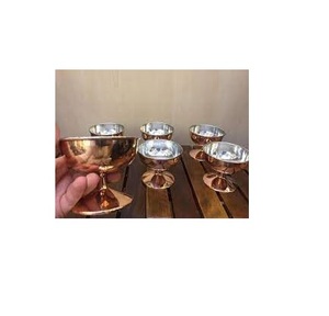 ชามใส่ไอศกรีมขนาดเล็กและผลไม้ทำจากทองแดงแท้100% ตั้งโต๊ะแบบแฮนด์เมดสำหรับโรงแรมที่เหมาะกับช้อนซุป - Product Image 2