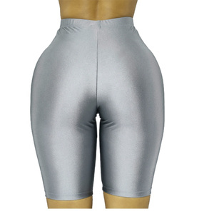 Pantalones cortos de gimnasio de cintura alta para mujer, ropa deportiva transpirable de algodón con estampado atlético que absorbe el sudor, cintura elástica, cómoda - Product Image 6