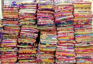 100% hữu cơ cổ điển kantha bông QUILT 55*85 inch handmade hoa mẫu Linen ném mềm mại và thoải mái từ Ấn Độ - Product Image 5