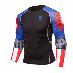 Solid Color Men Base <b>Layer</b> T-Shirts Hot Sale <b>Top</b> Quick Dry Running Men Base <b>Layer</b> T-Shirts - Product Image 2