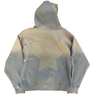 Diseño personalizado de los hombres 100% de algodón Fleece Jumper Pull-over Sudadera con capucha en relieve 3D Patrón Tamaño 6XL Cordones de punta de metal Suministro al por mayor - Product Image 2
