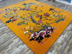 พรมปูพื้นขนสัตว์ทอมือคุณภาพระดับพรีเมี่ยมใหม่ดีไซน์แอบสแตรกต์ทำมือปรับแต่งเองได้ - Product Image 3