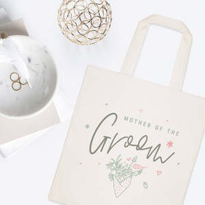 Sac fourre-tout en toile de coton à motif floral ouvert/fermé pour la mère du marié lors de la cérémonie de mariage - Product Image 2