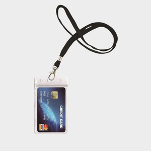 Cordón de PU con soporte para tarjetas de visita para guardar tarjetas en entornos comerciales o profesionales - Product Image 1