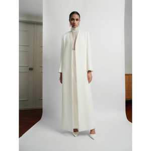 Manteaux pour femmes de qualité luxueuse, fente dans le dos, PIANA LONG COAT, ensemble deux pièces de haute qualité, vêtements pour femmes, fabricants vietnamiens - Product Image 1