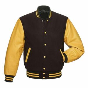 Venta al por mayor Letterman Varsity College Jacket Tallas grandes Transpirable Piel de oveja para el invierno CollegeBaseballjacket para hombres DDP Envío - Product Image 1