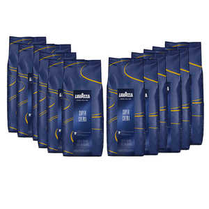 Café en grains Lavazza Super Crema 1 kg Sac de qualité supérieure Torréfaction expresso italienne Emballage de 6 unités Approvisionnement B2B Prix de gros - Product Image 2