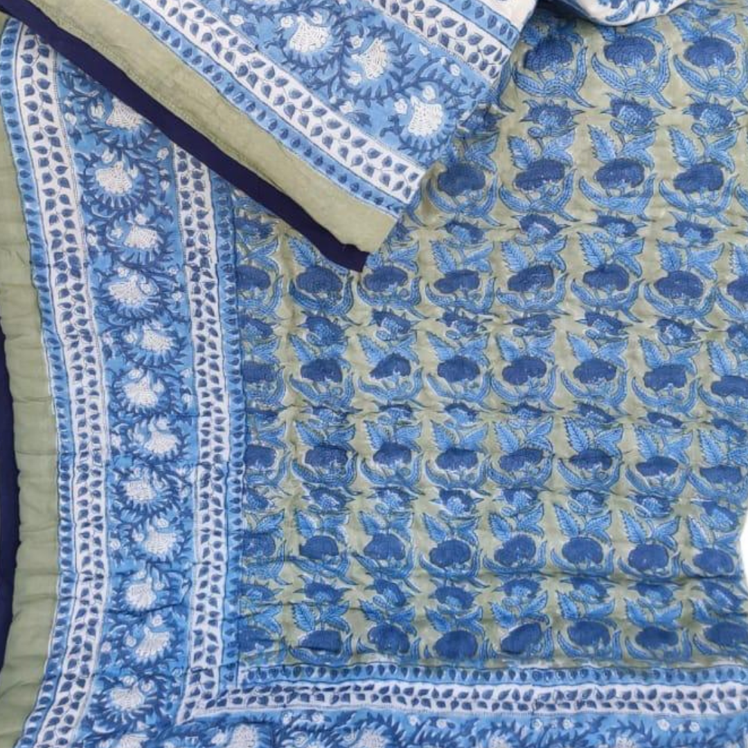 Sage Green & Blue
