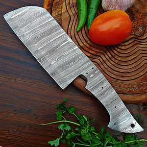 Couteau de chef en acier Damas fait à la main personnalisé et couteau de cuisine de chef couteau à lame vierge pour ustensiles de cuisine - Product Image 3