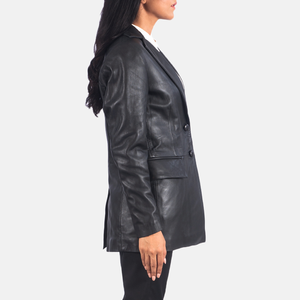 Abrigo de cuero totalmente forrado para mujer, chaqueta informal de cuero transpirable para mujer, chaqueta universitaria con aspecto de ropa de calle - Product Image 5