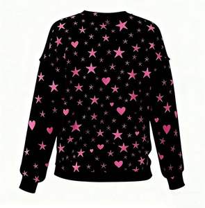 Camiseta de Mujer con Estampado Personalizado, Camiseta Informal de Manga Larga con Estampado 3D para el Día de San Valentín - Product Image 4