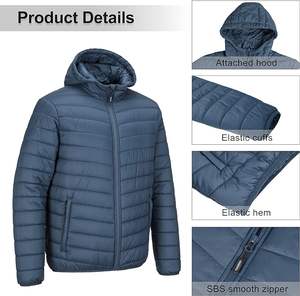 Men's Lightweight <b>Slim</b> Parka Jacket High Quality Popular Puffer <b>Coat</b> with Embroidery <b>Stand</b> Collar Winter High Street Style - Product Image 3